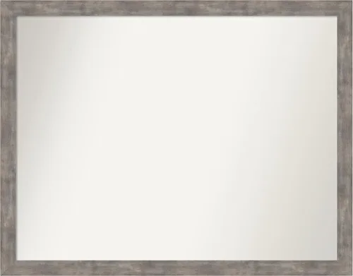 Vista 87 de Amanti Art Silver Bathroom Mirror for Over Sink, 26x45 Custom Made Marred Pewter Rectangle Vanity Mirror, Oversize Casual Wood Frame, Hangs Estaño