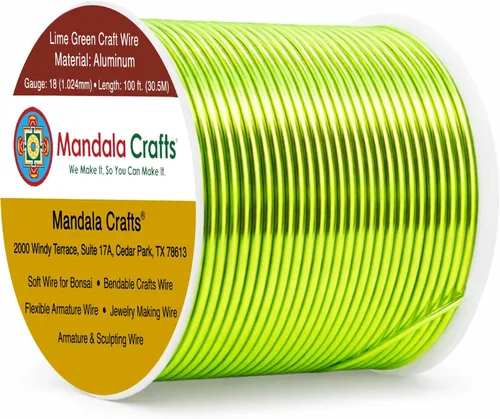 Vista 191 de Mandala Crafts - Alambre de aluminio anodizado de calibre 22 para hacer joyas - 137.2 m de alambre flexible surtido y coloreado - Doble para bonsái