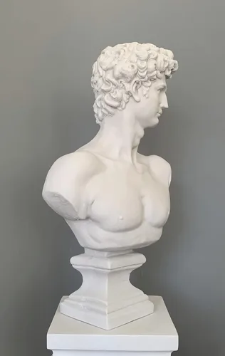 Vista 3 de Generic Enorme David Statue, 22 Pulgadas 55 Cm, Blanco, Plástico, Independiente, Clásico, Religioso, Hecho A Mano, Boda, Aniversario