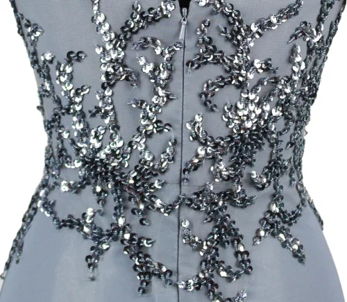 Vista 5 de Meier - Vestido para la madre de la novia con cuentas y manga larga.