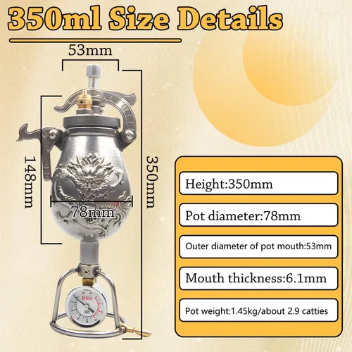 Vista 6 de Máquina china de cañón de palomitas de maíz de 11.8 fl oz, máquina china de palomitas de maíz, máquina de palomitas de maíz de aire caliente, doble