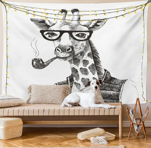 Vista 82 de Lunarable Tapiz japonés, Geisha joven en kimono con maquillaje oriental tradicional de Sakura, decoración de tela para colgar en la pared