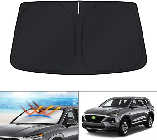 Vista 18 de KUST Parasol para parabrisas para BMW X1 F48 2016, 2017, 2018, 2019, 2020, 2021, 2022, accesorios de ajuste personalizado, parasol plegable