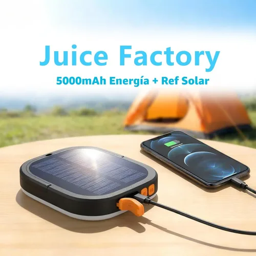 Vista 5 de Linterna LED para campamento, linternas solares, luz recargable de 5000mAh 2000 lúmenes 5 modos de luz, impermeable IP65 con carga USB – Linternas