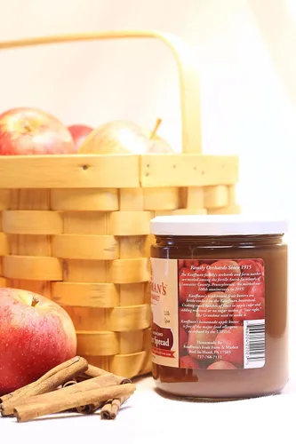 Vista 5 de Kauffman Orchards - Mantequilla de manzana casera, sin azúcar granulada añadida, 17 onzas (caja de 12)