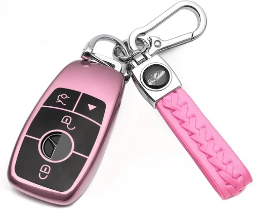 Vista 9 de Creativity Adecuado para funda de llaves Mercedes Benz. La caja de llaves de TPU suave avanzada es compatible con CLS CLA GLA AMG A C E S G GLC GLE