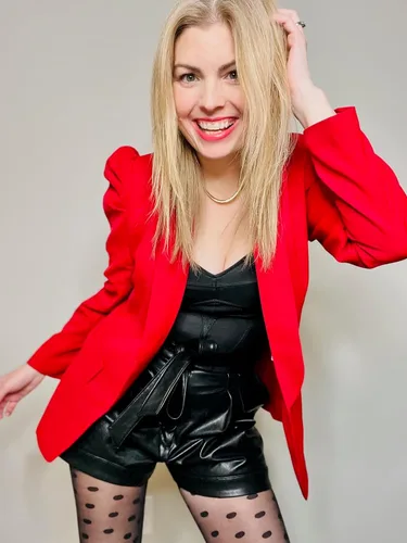 Vista 8 de Happy Sailed Blazers de mujer con frente abierto, manga abombada, chaqueta de oficina, chaqueta casual para trabajo con bolsillos