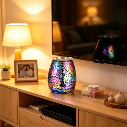 Vista 9 de Dicimi Lámpara calentadora de velas con temporizador, calentador eléctrico de cera derretida con atenuación continua y apagado automático de 2 a 10