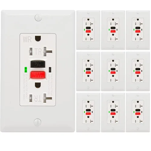 Vista 14 de POWAWINI GFCI Outlet 15 Amp, resistente a manipulaciones, resistente a la intemperie