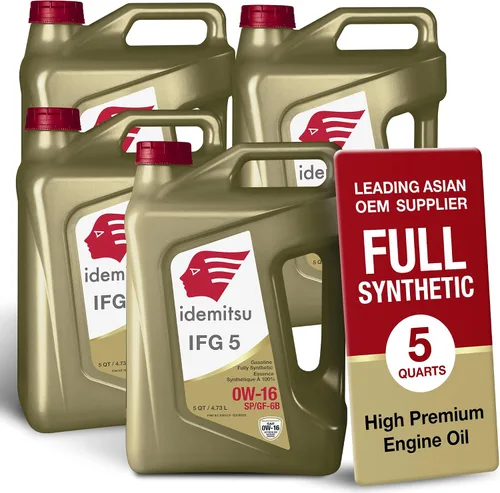 Vista 17 de Idemitsu IFG3 0W-16 SP/GF-7B Aceite de motor sintético completo – 5 cuartos de galón Eficiencia avanzada de combustible y protección del motor
