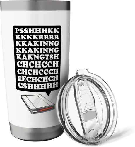 Vista 5 de 90s Nostalgia Retro 90s Dial Up Internet Vintage Stainless Steel Insulated Tumbler