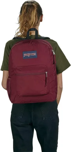 Vista 5 de JanSport Mochila Cross Town, rojo rojizo, talla única, Rojo herrumbre, Moderno