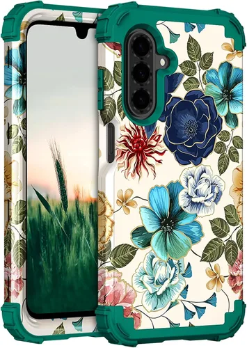 Vista 86 de Hocase Funda para Galaxy A37 5G, protección resistente a prueba de golpes, parachoques de goma de silicona suave+funda protectora híbrida