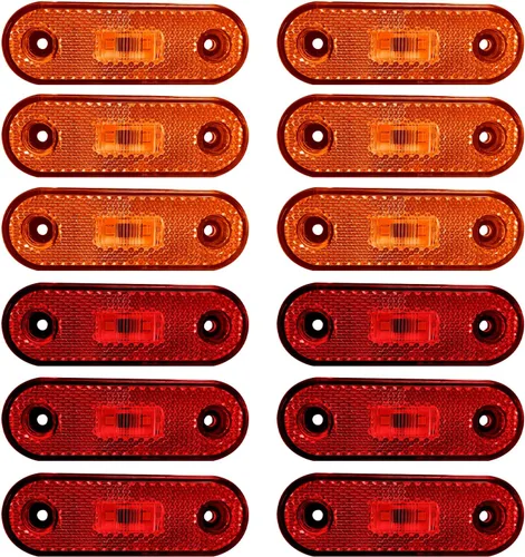 Vista 9 de Dream lighting Luces LED de marcador de remolque con reflector para vehículo automotriz, luz de separación superior de 4 pulgadas, luz de marcador 2