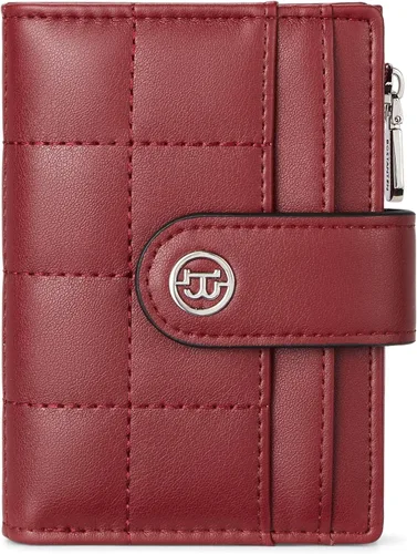 Vista 12 de BOSTANTEN - Cartera pequeña para mujer de cuero con bloqueo RFID, tarjetero plegable compacto con cremallera y bolsillo para monedas, Pequeña Beige