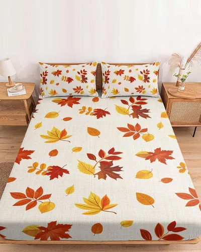 Vista 13 de Sábanas bajeras de bolsillo profundo de hasta 16 pulgadas, funda de colchón suave de Halloween con 1 funda de almohada decorativa para dormitorio
