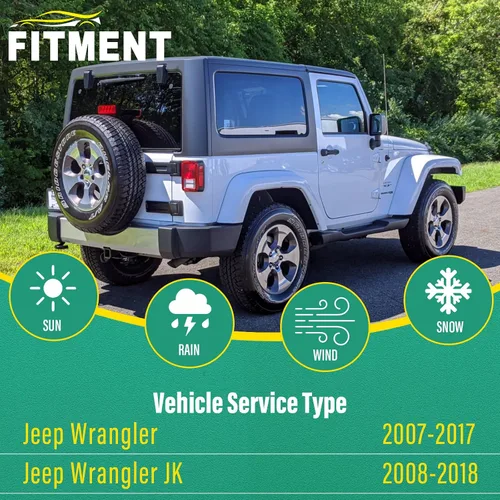 Vista 2 de 15" 15" 13" Juego de 3 limpiaparabrisas de repuesto para parabrisas para Jeep Wrangler 2007-2017 / Jeep Wrangler JK 2008-2018 limpiaparabrisas