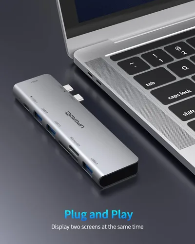 Vista 6 de PowerExpand Direct - Adaptador USB C 7 en 2 para MacBook - Compatible con Thunderbolt 3, entrega de energía de 100 W, HDMI 4K, puertos de datos USB