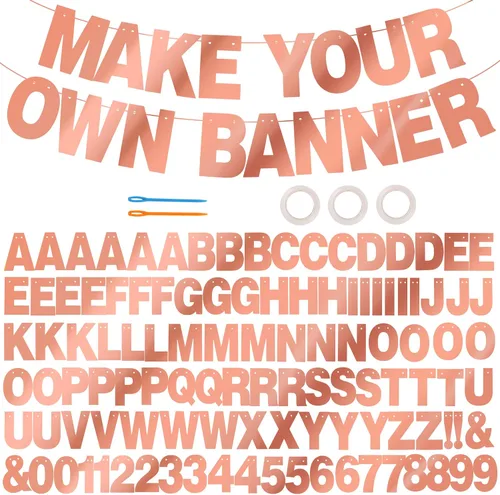Vista 40 de 116 piezas de letras de la A a la Z DIY Banner personalizado Colorido