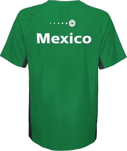 Vista 2 de Outerstuff Camiseta unisex de manga corta raglán con paneles de la Copa Mundial de la FIFA para niños