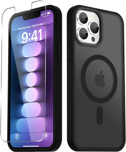 Vista 1585 de Funda para Google Pixel 10 Pro XL, cubierta magnética mate, color negro Fit for MagSafe, Screen Protector included, Shockproof Military Grade