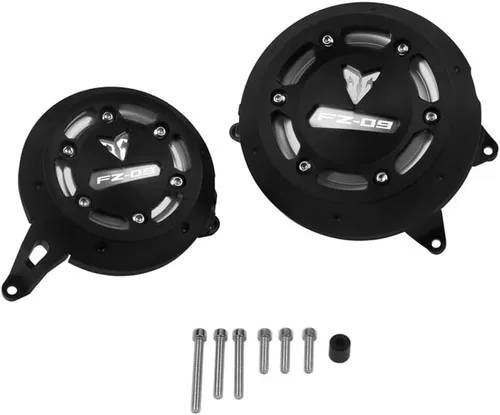 Vista 4 de Protector de aluminio del estator del protector del motor del CNC Compatible con Yamaha MT09 FZ09 (negro)
