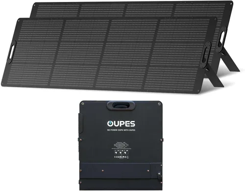 Vista 10 de OUPES 100W Portable Solar Panel, Solar Charger for Portable Power Stations