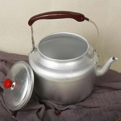 Vista 3 de Tetera de aluminio, tetera tradicional ergonómica de gran capacidad para cocinas domésticas (tamaño 5L)