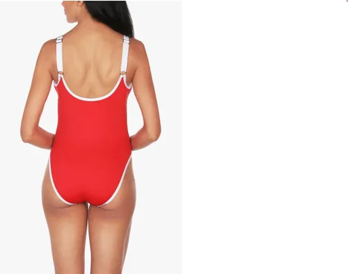 Vista 3 de Nautica Traje de baño estándar de una pieza para mujer, con control de abdomen, secado rápido, extraíble, con correa ajustable