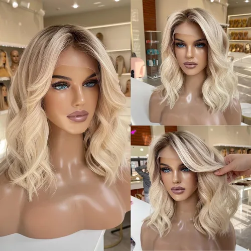 Vista 12 de Pelucas de cabello humano de 10 pulgadas