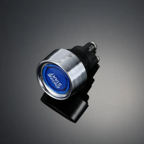 Vista 7 de Apagador de botón CC 12 V 50 A, color azul, para arranque del motor, estilo deportivo