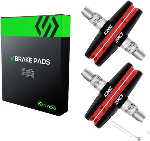 Vista 11 de Chooee Pastillas de freno en V para bicicleta, juego de pastillas de freno de bicicleta, 2 pares de zapatas de freno universales