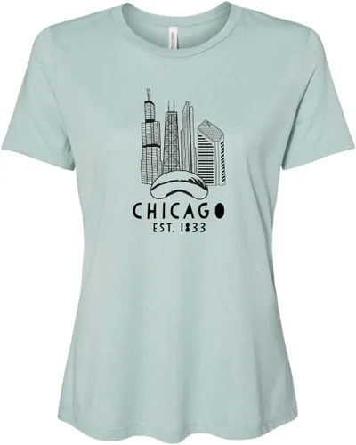 Vista 48 de Cute Women's Screen Printed Crew Neck Tee, Shirts With Sayings, Dusty Blue or Olive