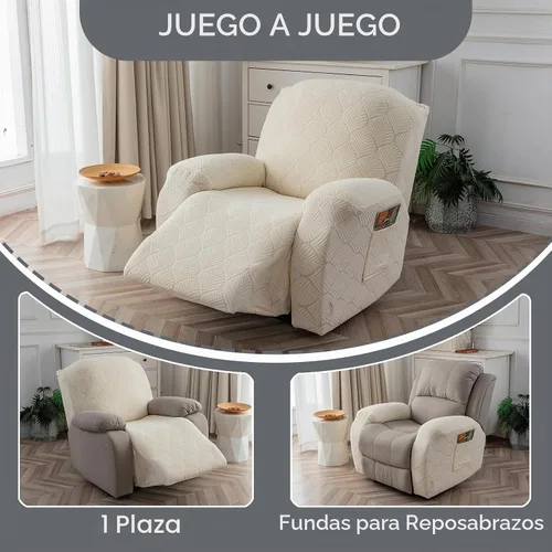 Vista 6 de Funda para Silla Reclinable 100% Impermeable, 1 Pieza Fundas Elásticas para Sofá Reclinable Lavables para Silla Reclinable para Mascotas, Perros