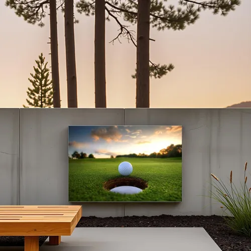 Vista 4 de Lienzo decorativo para pared, diseño de cueva para hombre, campo de golf, paisaje, puesta de sol, arte deportivo, para oficina, gimnasio, sala