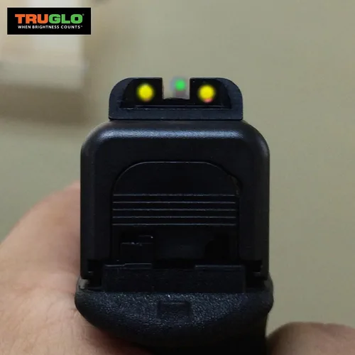 Vista 4 de TRUGLO TFO Tritio y Fibra Óptica - Mira para Arma Corta Miras Frontal y Trasera Resistente al Enganche y Brillantes para la Noche, Compatible