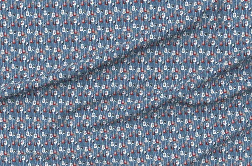 Vista 4 de Spoonflower Tela – Guitarras Instrumentos Musicales Rock Roll Music Kids Band Impreso en tela de gasa Fat Quarter – Costura de moda, vestidos