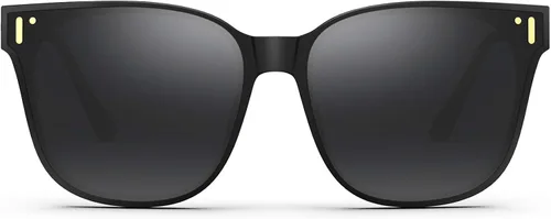 Vista 6 de WOOLIKE Gafas de sol de gran tamaño para mujer, protección UV 400 polarizada con patas de gafas ampliadas y elementos huecos
