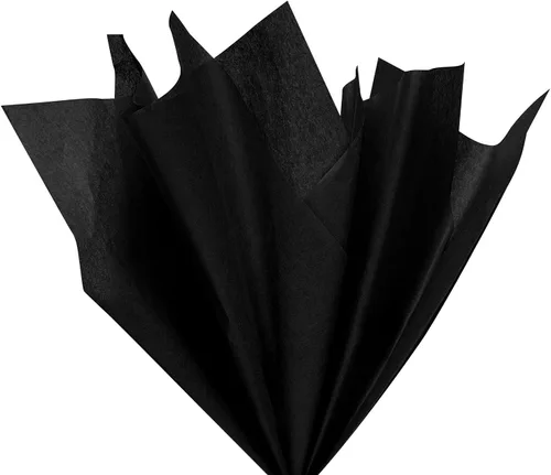 Vista 7 de RUSPEPA Papel de seda para envolver regalos, papel de seda negro para envoltura de regalo, manualidades de arte, bricolaje, bolsas de paquete