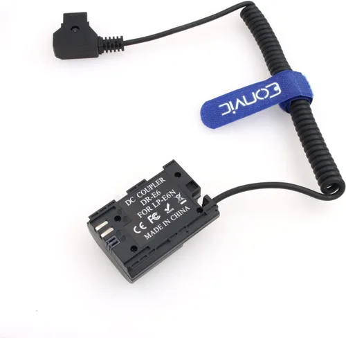 Vista 2 de D-Tap a LP-E6 - Cable de alimentación para monitor SmallHD 501/502 702 (línea enrollada)