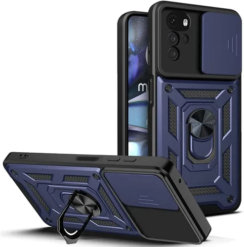Vista 83 de Compatible con Tecno Camon 18P Bracket Shell, Slide Camera Lens Cover Case Azul