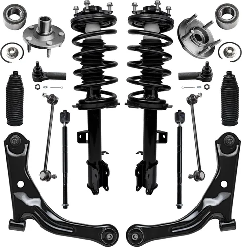 Vista 21 de Detroit Axle - Kit de suspensión delantera 4WD para Nissan Frontier Pathfinder Xterra, 2 cubos de rodamientos de ruedas, 2 brazos de control