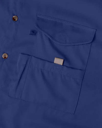 Vista 2 de Alimens & Gentle - Camisa de pesca de manga corta con protección solar, transpirable, casual, con botones, camisas