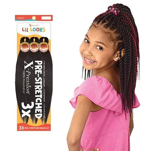 Vista 2 de Outre Xpression Lil Looks - Trenza calmante, preestirada, 32 pulgadas (paquete de 5, 2)