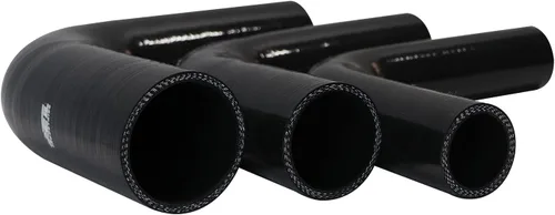 Vista 7 de 1.5" ID, 7" de longitud de pierna, codo de 90 grados, manguera acopladora de silicona, manguera de tubo de silicona universal reforzada de 4 capas