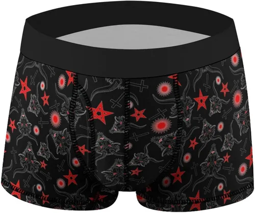 Vista 7 de Baphomet Demon Pattern - Calzoncillos tipo bóxer para hombre, elásticos, suaves y cómodos