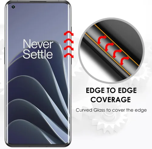 Vista 9 de Protector de pantalla mate para OnePlus 10 Pro, juego de vidrio templado UV, paquete de 2, antirreflejos, antihuellas, resistente a los arañazos 9H