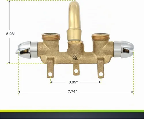 Vista 7 de Homewerks Worldwide 3310-250-RB-B Grifo de lavandería de latón áspero, sin