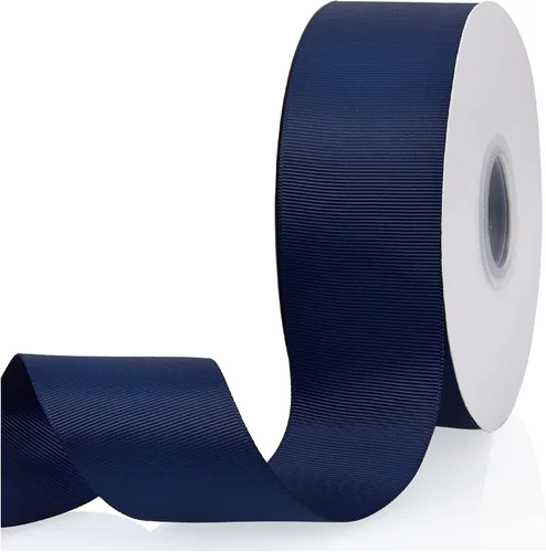 Vista 123 de Cinta de grogrén de doble cara de color liso azul bebé de 1-1/2 pulgadas x 50 yardas para envolver regalos, bodas, fiestas, manualidades, lazos