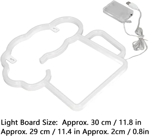 Vista 4 de Letreros de neón de cerveza LED para decoración de bar de cerveza blanca amarilla y blanca, luces de neón para bar, playa, tienda, Navidad, fiesta